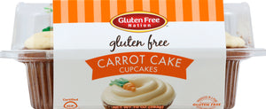 Gluten Free Nation Cupcakes Carrot Cake 4 Pk 6/10 Oz [UNFI #62461]