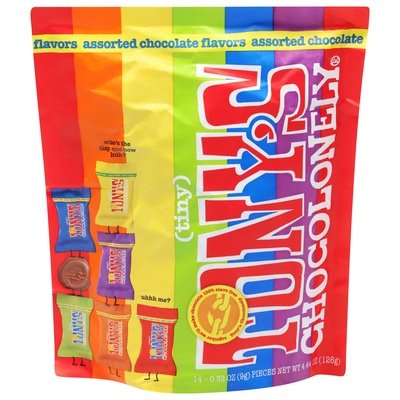 Tonys Chocolonely Tiny Mix Flavor Choc Pouch 8/4.44 Oz [UNFI #67287]