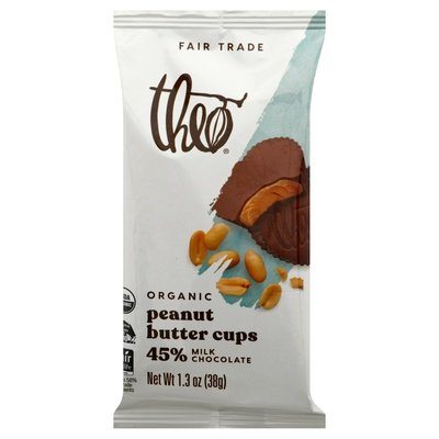 Theo Chocolate Milk Chocolate Peanut Butter Cups 12/1.3 Oz [UNFI #42359]