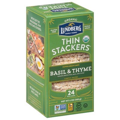 Lundberg Family Farms Thin Stackers Basil Thyme 6/6 Oz [UNFI #55437]