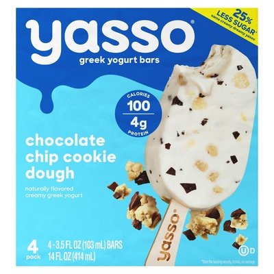 Yasso Chocolate Chip Cookie Dough 8/4/3.5 Oz [UNFI #59481]