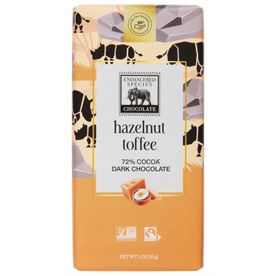 Endangered Species Chocolate Black Rhino Dark Hzlnt Toffee 12/3 Oz [UNFI #30521]