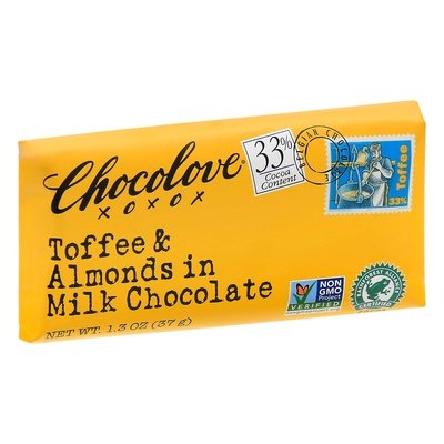 Chocolove Milk With Almonds & Toffee 12/1.3 Oz [UNFI #20839]