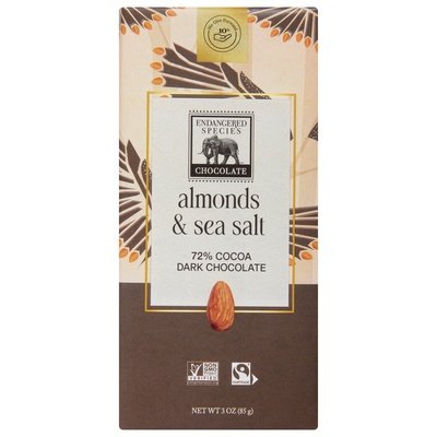 Endangered Species Chocolate Owl Dk Choc W/Alm & Seasalt 12/3 Oz [UNFI #31576]