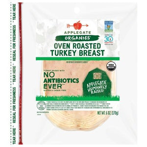 Applegate Farms Oven Roasted Turkey Sliced 12/6 Oz [UNFI #74377]