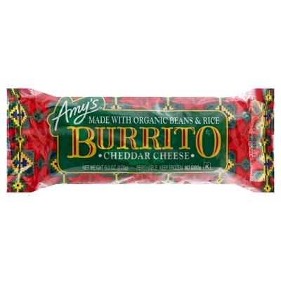 Amys Burrito Bean/Rice W/Cheddar Chs 12/6 Oz [UNFI #77367]