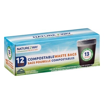 Naturezway Compostable Waste Bags 13 Gal 12/12 Ct [UNFI #60608] T
