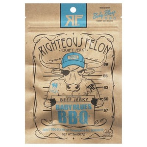 Righteous Felon Craft Jerky BabyBlues BBQ Sweet Kick Sauce 8/2 OZ [UNFI #42003]