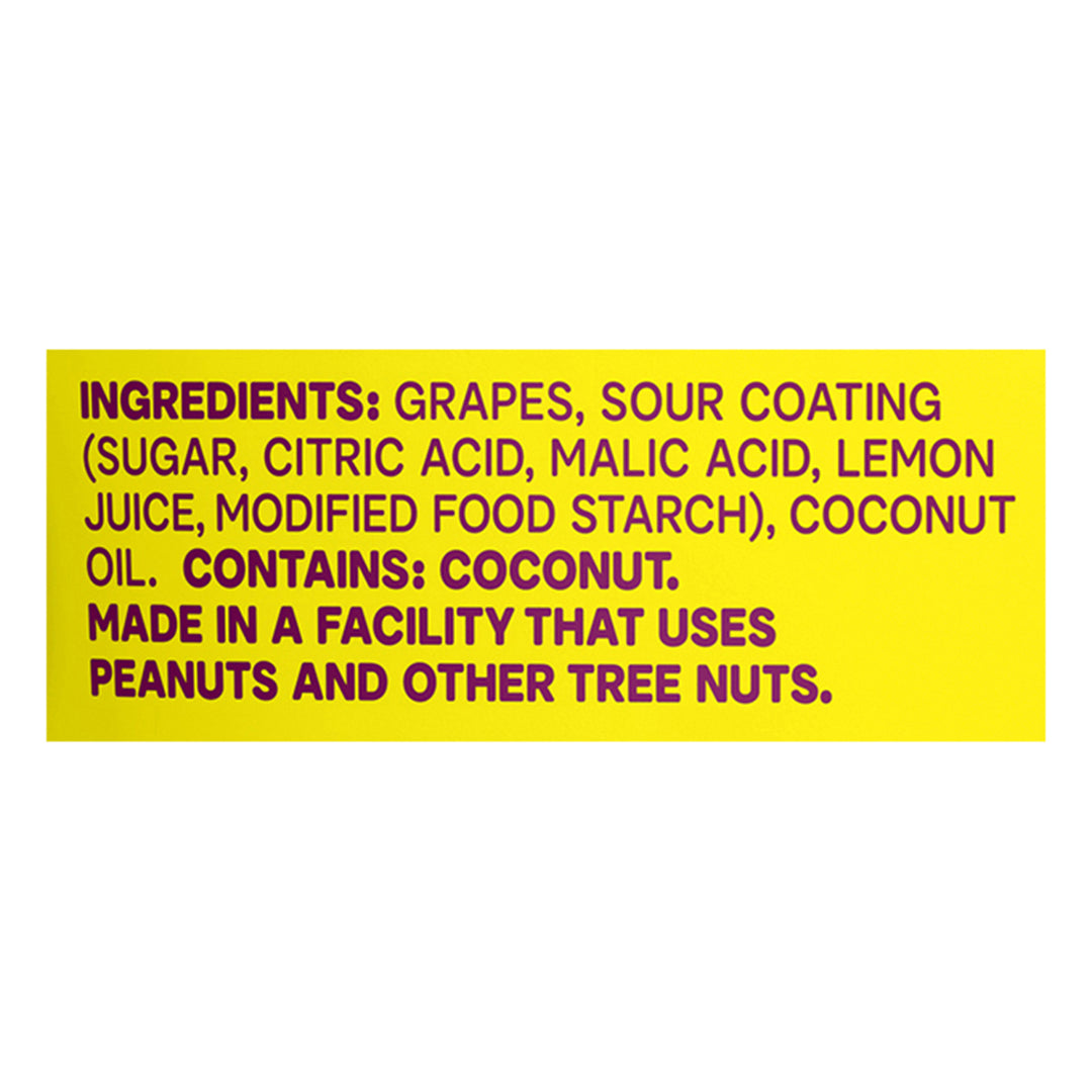 Fruit Riot Sour Candy Coated Grapes 6/8 Oz [UNFI #84096]