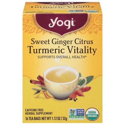 Yogi Sweet Ginger Citrus Turmeric 6/16 Bag [UNFI #11004]