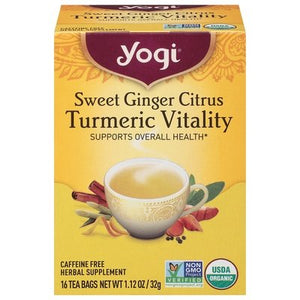 Yogi Sweet Ginger Citrus Turmeric 6/16 Bag [UNFI #11004]