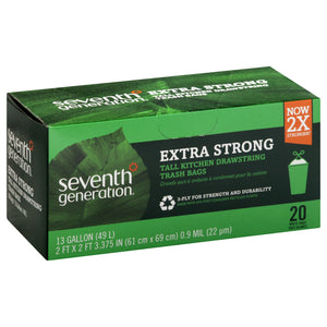 Seventh Generation Tall Drawstring 13 Gallon 6/20 CT [UNFI #62265] T