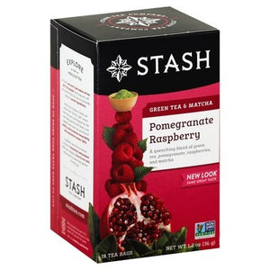 Stash Tea Pomegranate Raspbery W/Matcha 6/18 Bag [UNFI #29337]