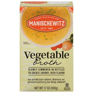 Manischewitz Aseptic Vegetable Broth 12/17 Oz [UNFI #75118]