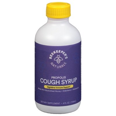Beekeepers Naturals Nighttime Propolis Cough Syrup 4 Oz [UNFI #00317] T