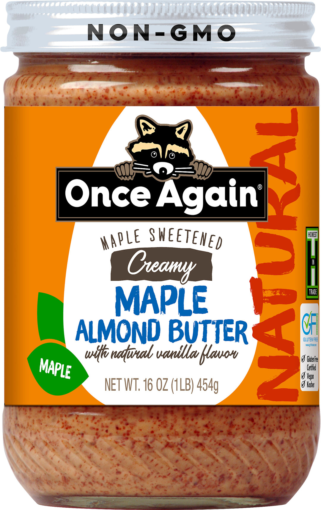 Once Again Almond Butter,Maple Vanilla 6/16 Oz [UNFI #37439]