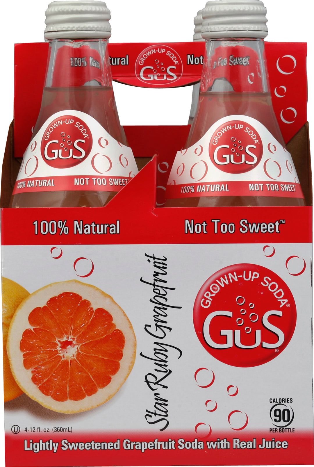Gus Grown-Up Soda Star Ruby Grapefruit 6/4/12 Oz [UNFI #48135] T