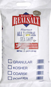 Real Salt Salt Granular 25 Lb [UNFI #19572]