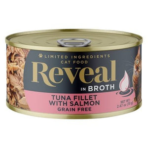Reveal Tuna Fillet With Salmon In Broth 24/2.47 Oz [UNFI #58591] T