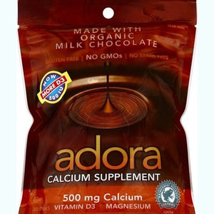 Adora Milk Chocolate Calcium Disk 30 Ct [UNFI #68795] T