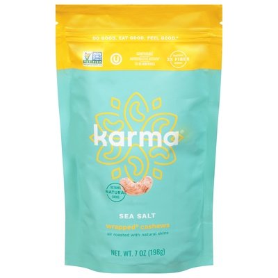 Karma Nuts Sea Salt Wrapped Cashews 6/7 Oz [UNFI #89075]