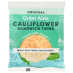 Outer Aisle Original Cauliflower Thins 12/6.13 Z [UNFI #59539]