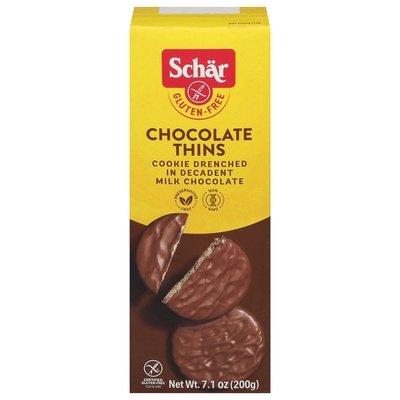 Schar Chocolate Thins Gluten Free 12/7.10 Oz [UNFI #25912]