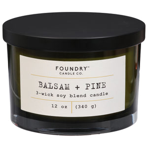 Foundry Balsam Pine Candle 3 Wik 4/12 Oz [UNFI #08771] T