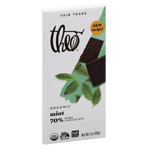 Theo Chocolate Dark Chocolate Mint Chip 12/3 Oz [UNFI #20624]