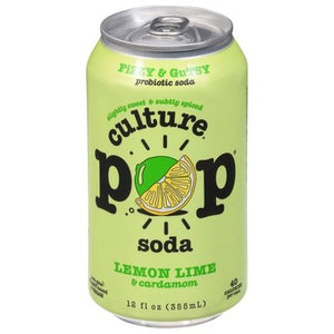 Culture Pop Soda Lemon Lime Soda Singles 12/12 Oz [UNFI #56340] T