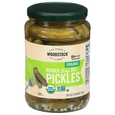 Woodstock Pickles Kosher Dill Baby 6/24 Oz [UNFI #37036]