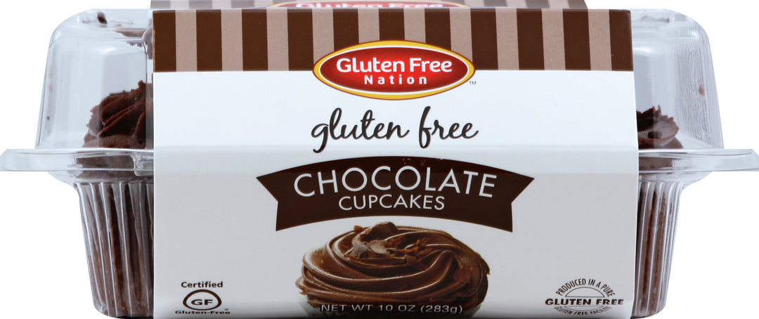 Gluten Free Nation Cupcakes Chocolate Gf 4Pk 6/10 Oz [UNFI #62462]