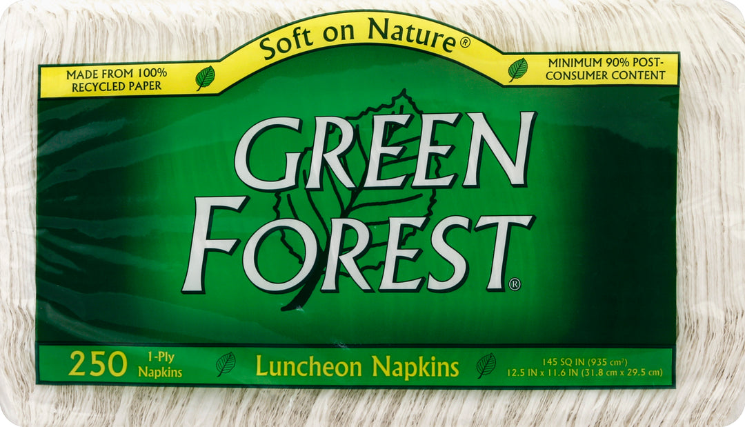 Green Forest Luncheon Napkins 1 Ply 250 Cnt 12/250 Ct [UNFI #61302] T