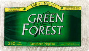 Green Forest Luncheon Napkins 1 Ply 250 Cnt 12/250 Ct [UNFI #61302] T