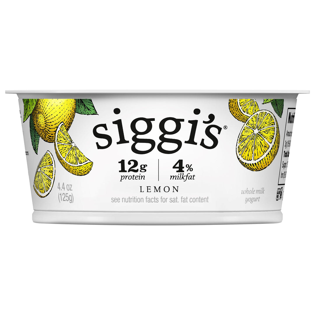 SiggiS Lemon Whole Milk Yogurt 12/4.4 OZ [UNFI #29631]