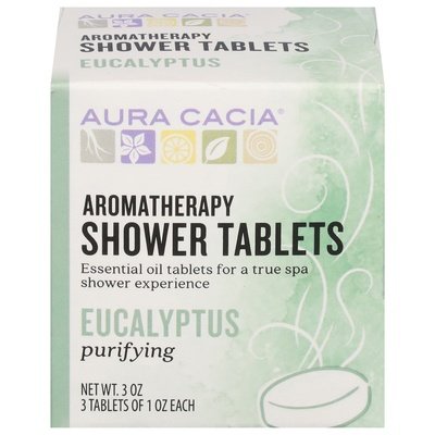 Aura Cacia Shower Tab Purifying Eucalyptus 3 Oz [UNFI #41191] T