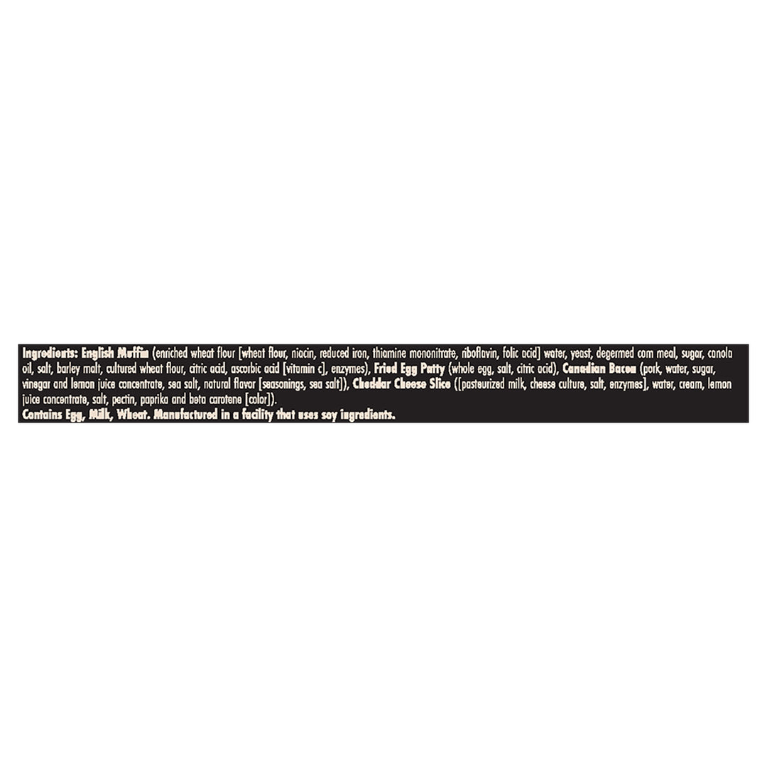 Mason Dixie Canadian Bacon Egg & Cheese English Muffin Sandwich 10/8.7 Oz [UNFI #08112]