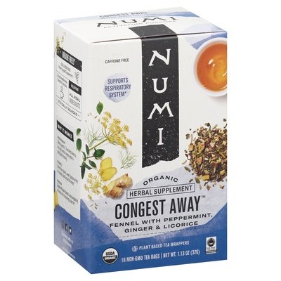 Numi Tea Congest Away Herbal Tea 6/16 Bag [UNFI #67123]