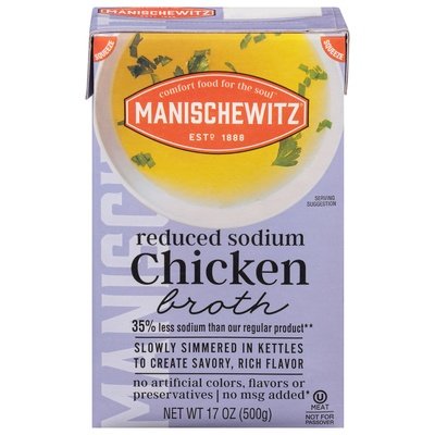 Manischewitz Asep Low Sodium Chicken Broth 12/17 Oz [UNFI #75117]