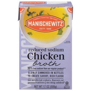 Manischewitz Asep Low Sodium Chicken Broth 12/17 Oz [UNFI #75117]