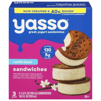 Yasso Vanilla Bean 3 Pack 7/3/3.5 Oz [UNFI #37216]