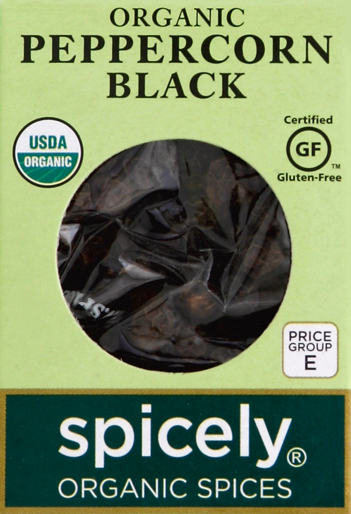 Spicely Organics Peppercorn Black 6/.45 Oz [UNFI #14548]