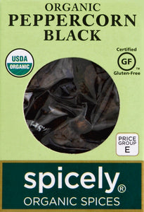 Spicely Organics Peppercorn Black 6/.45 Oz [UNFI #14548]