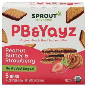 Sprout Pb & Yayz Peanut Butter & Strawberry 6/5.1 Oz [UNFI #74844]