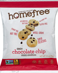 Home Free Mini Chocolate Chip Cookies 10/1.1 Oz [UNFI #57297]