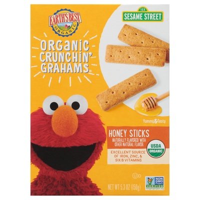 Earths Best Grahams Honey Sticks 6/5.3 Oz [UNFI #39168]