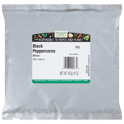 Frontier Nat Prod Co-op Peppercorn Black Lampong/Malab 1 Lb [UNFI #34142]