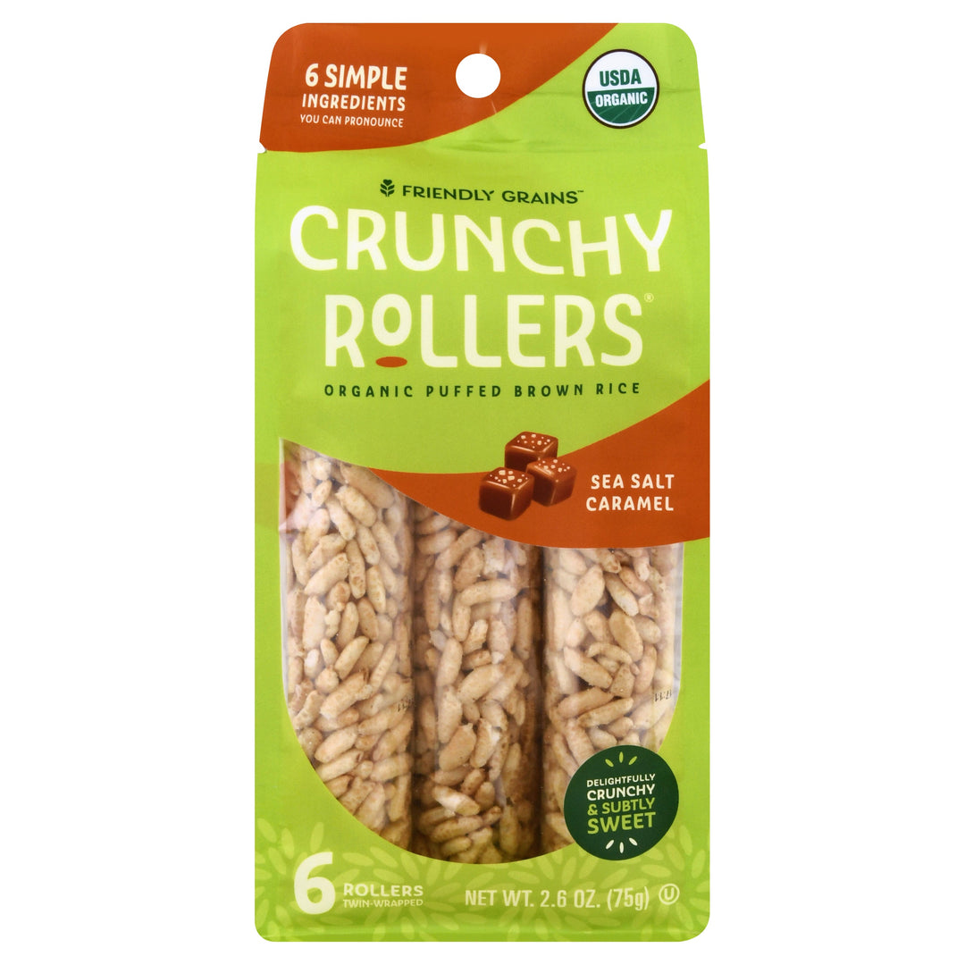 Crunchy Rice Rollers Caramel Sea Salt - 6 Pack Og2 9/2.85 OZ [UNFI #27987]