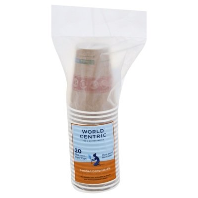 World Centric Paper Cups Hot 12 Oz 12/20 Ct [UNFI #89513] T
