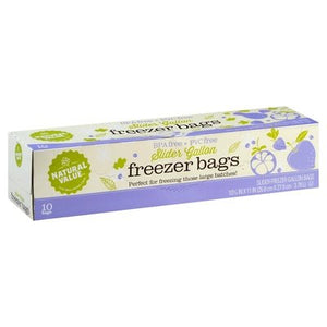 Natural Value Freezer Bags Slider Gal 12/10 Ct [UNFI #60081] T